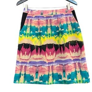 Sandro size 6 EUC Vibrant Patterned Mini Skirt